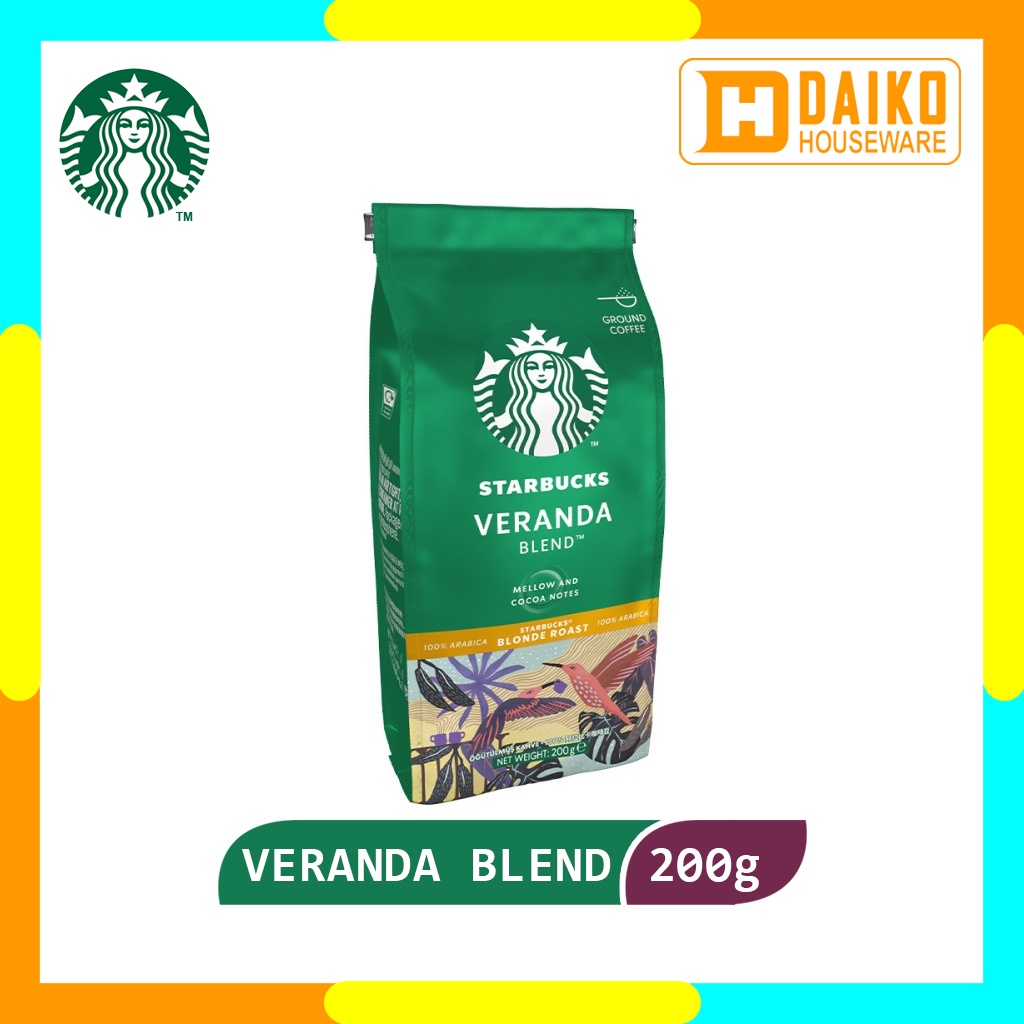 Kopi Bubuk Starbucks Veranda Blend Blonde Roast Coffee Sachet Bag 200 gr