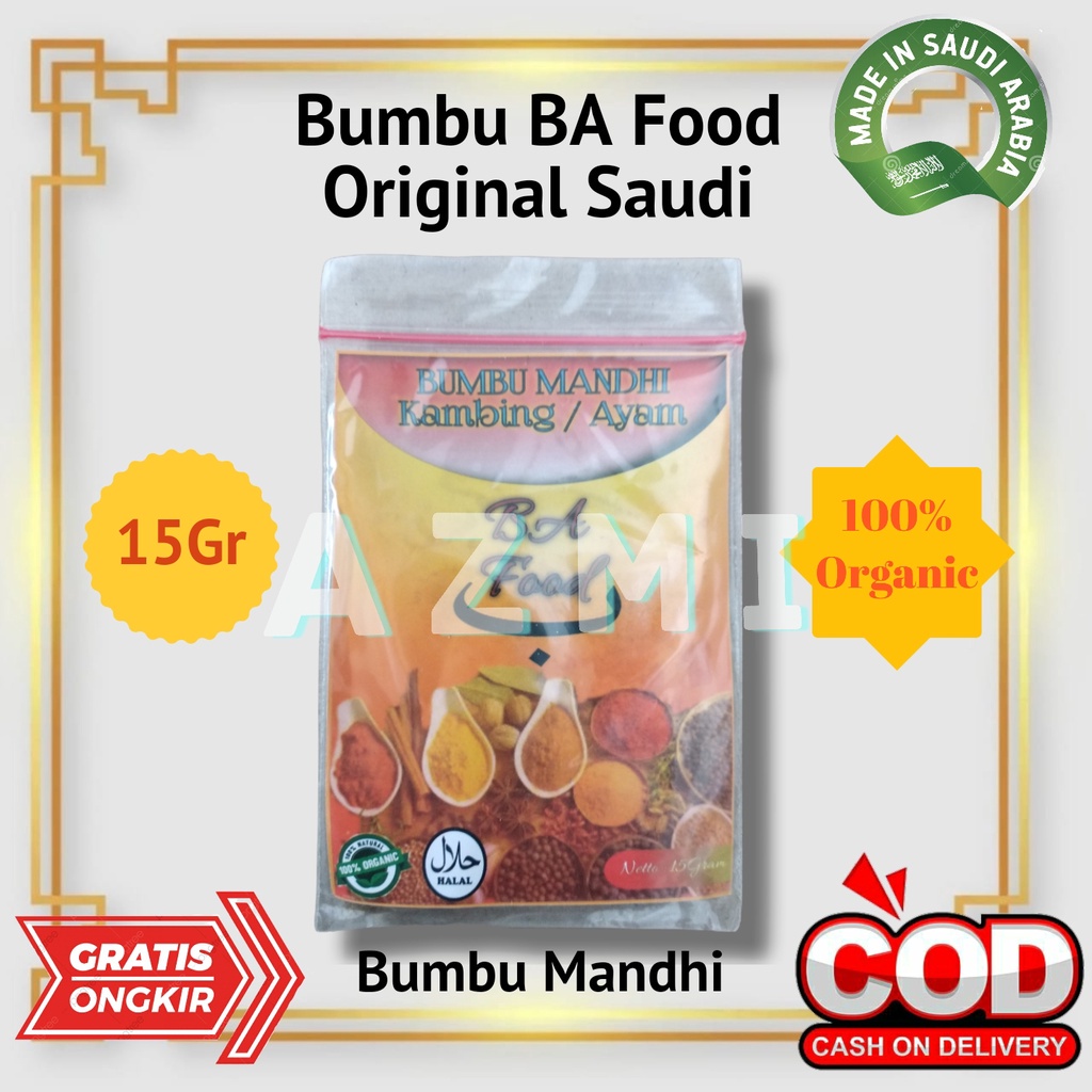 Aneka Bumbu BA Food Nasi Kebuli, Mandhi, Briyani, Kabsah, Daging 15gr Halal