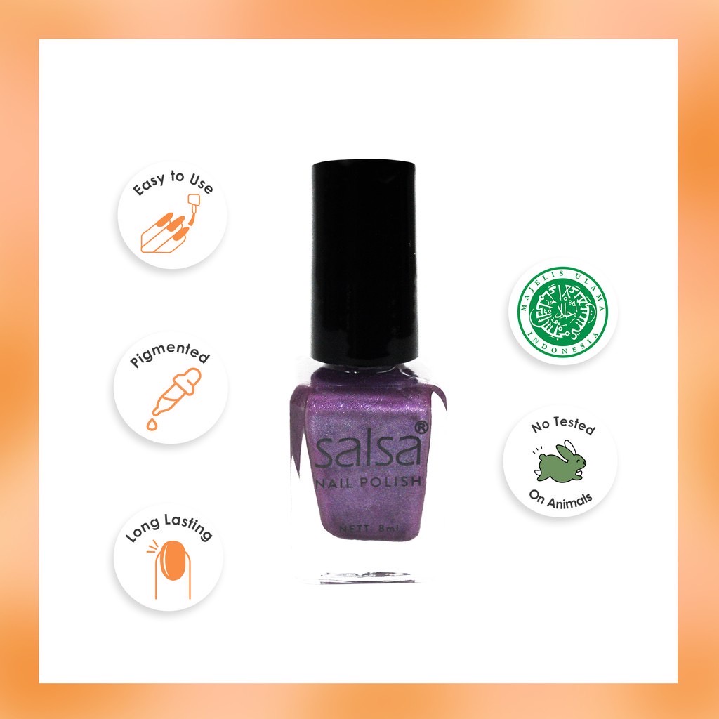 SALSA Nail Polish Glam Indonesia / Cat Kuku / Nude 1 2 Glamour Set A B / Peel Polish Kutek Halal Off Lupas Breathable Hijab Friendly / Color Pewarna Warna Matte Glossy Nude Bening / Satuan Ecer Full Set Paket / Cosmetic Beauty Tools Aksesoris / Varnish