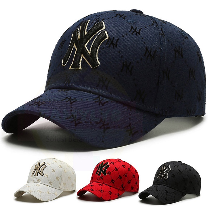 Topi Baseball Pria Wanita Import Unisex NY Motif Olahraga Sporty Bahan Katun kualitas premium