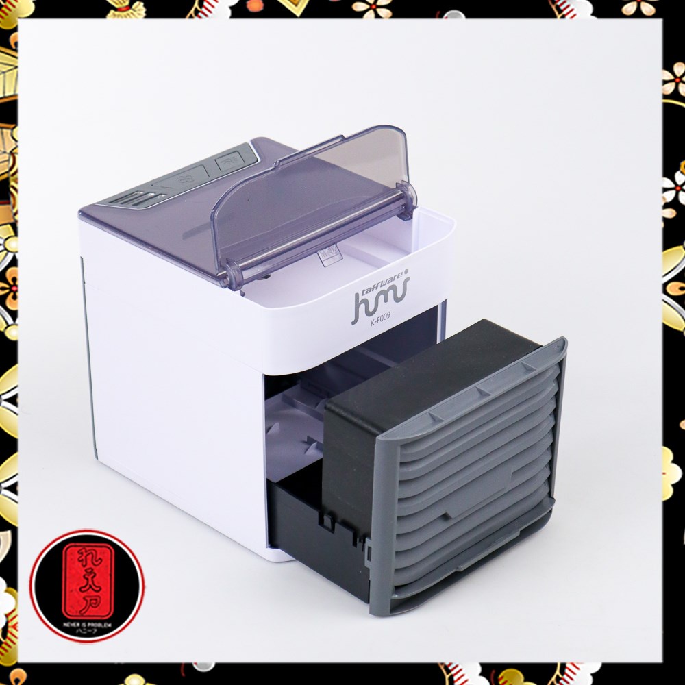 Kipas Cooler USB Mini Air Conditioner with 7 Color LED Light - Humi K-F009 - Black