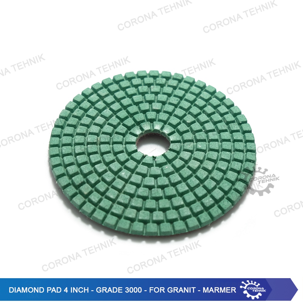 Grade 3000 - For Granit - Marmer - Diamond Pad 4 Inch