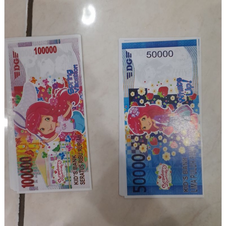 uang mainan anak strawberry shortcake