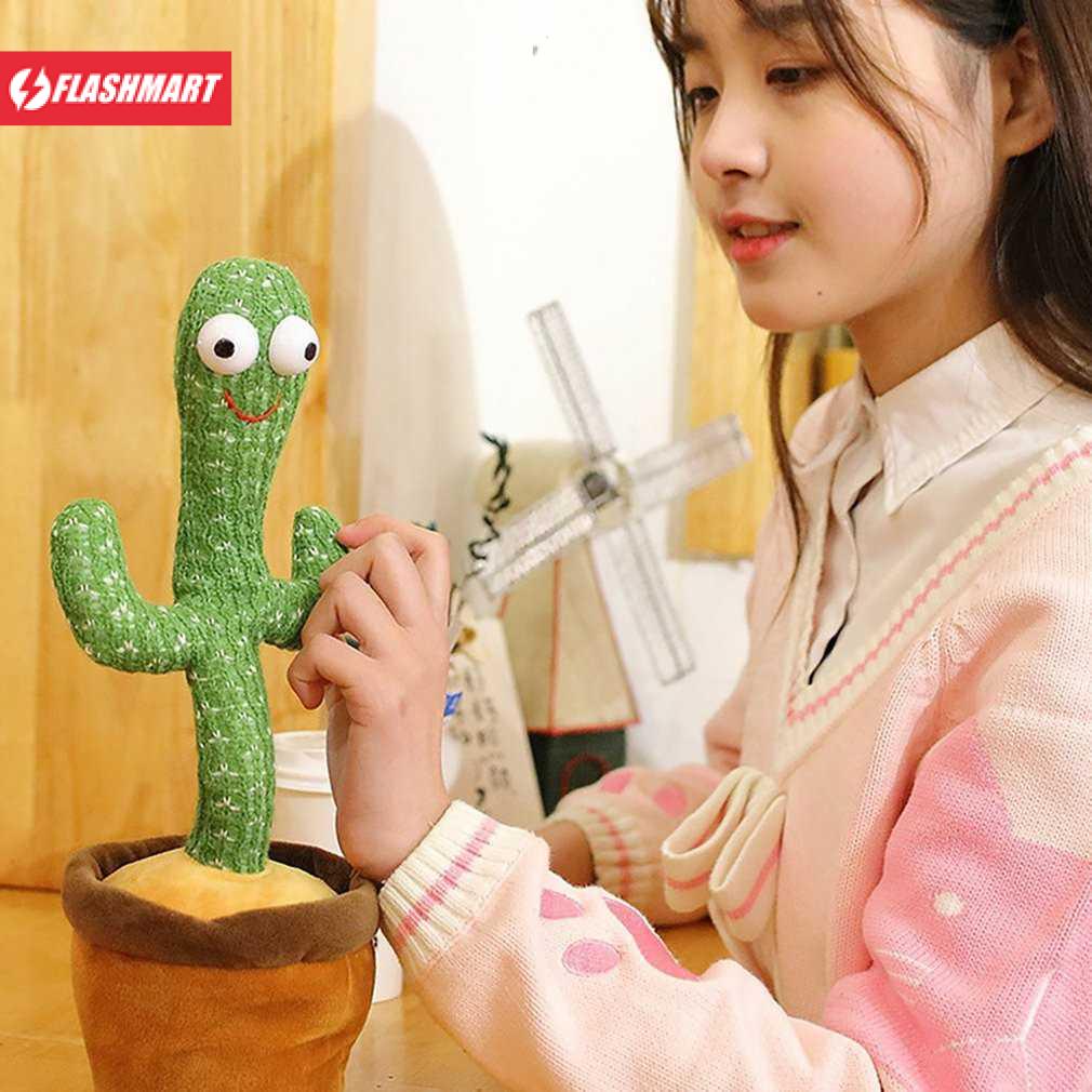 Flashmart Mainan Anak Dancing Cactus Plush Children Toy - N436