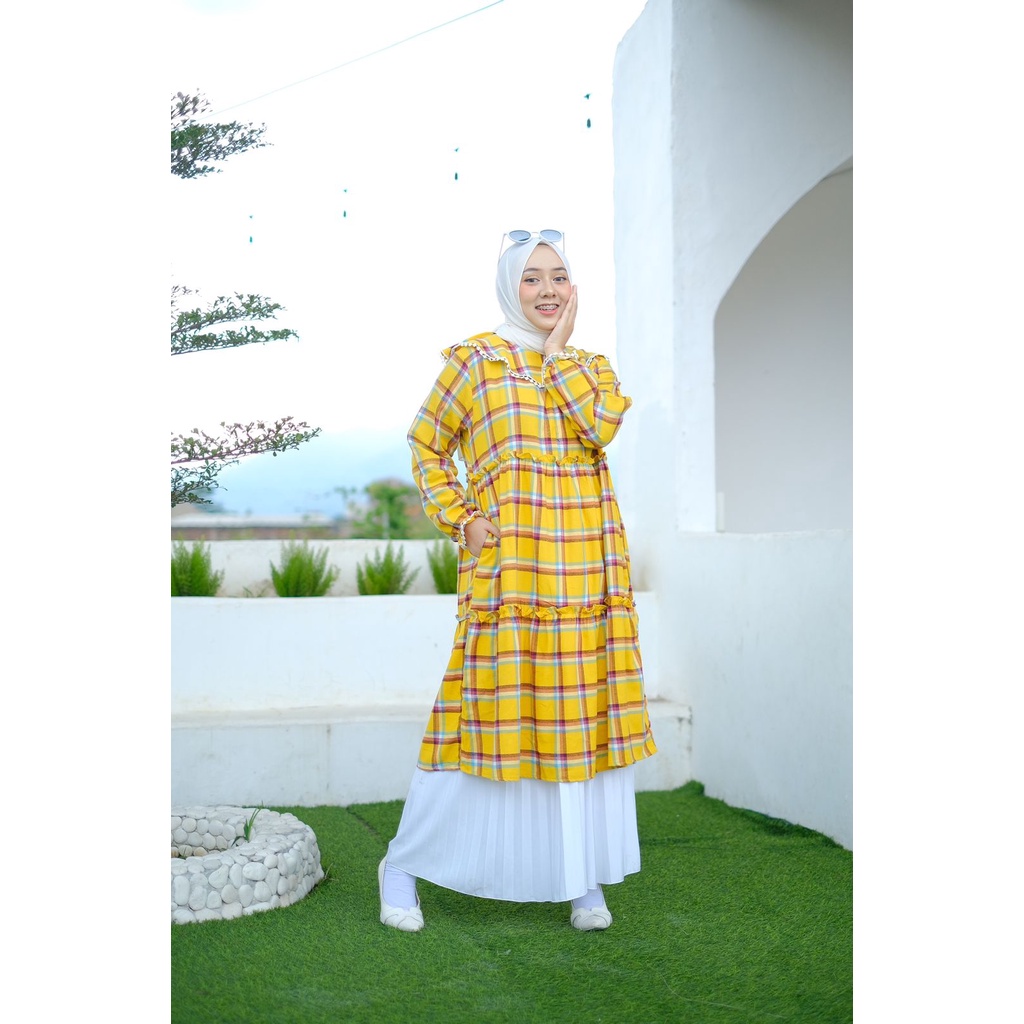 Tunik Amora Tunik Flanel Dewasa Tunik Flanel Ibu NeecaTunik Midi Dress