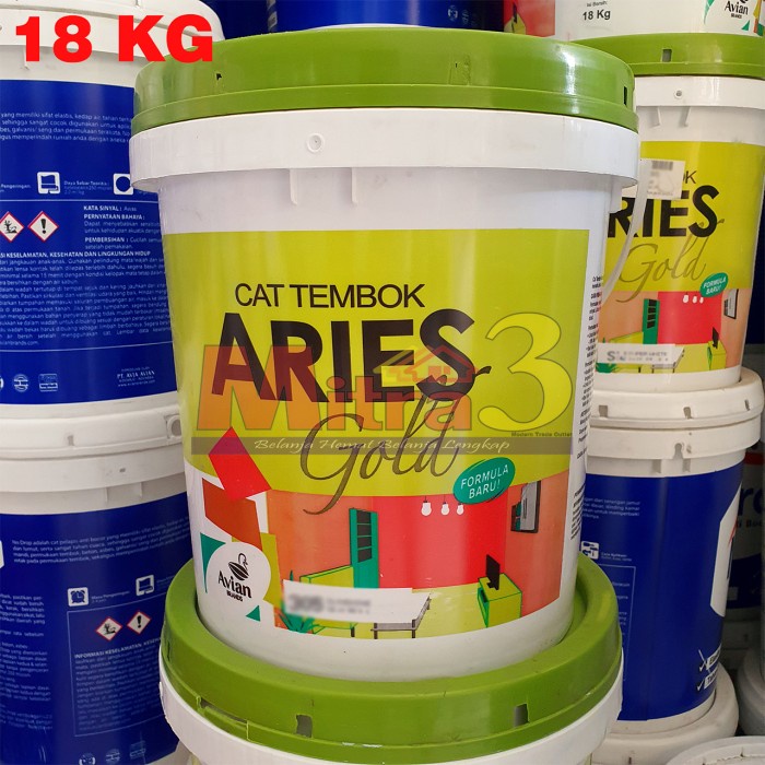 Kualitas terbaik] Cat Tembok Interior ARIES GOLD 18 KG Pail Avian Brands