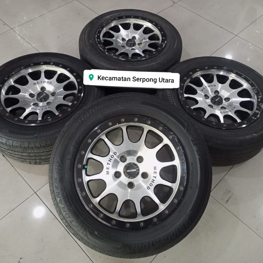 VELG MOBIL BEKAS METHOD RING 16 LEBAR 7,5 BAUT 5 + BAN 215 60 R16