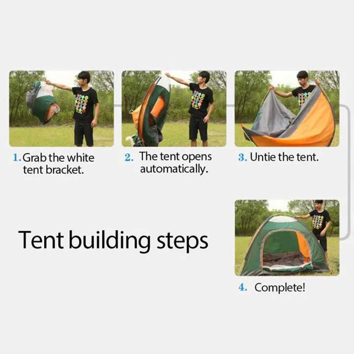 Tenda Camping Lipat Otomatis Quick Open Waterproof Breathable Tenda Anti Sinar UV Multifungsi Berkualitas