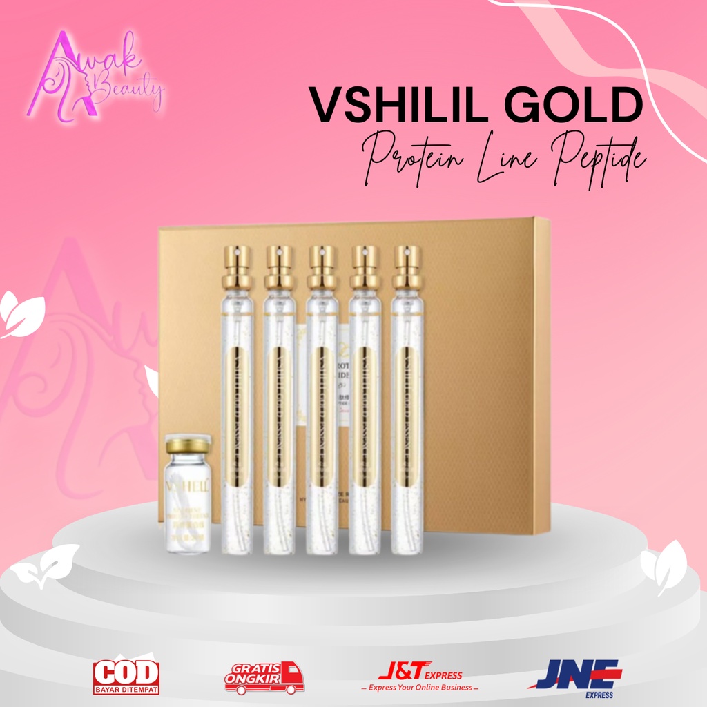 [ORIGINAL] VSHILIL GOLD PROTEIN LINE PEPTIDE Tanam Benang Tanpa Jarum Serum Perawatan kecantikan gol