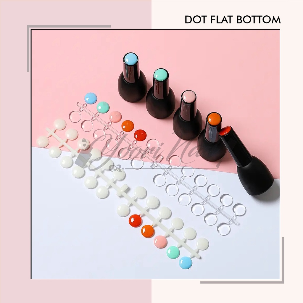 Dot Flat bottom display kutek nail art katalog warna kuku