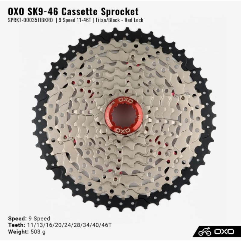 Sprocket OXO 9 speed (11T-46T)