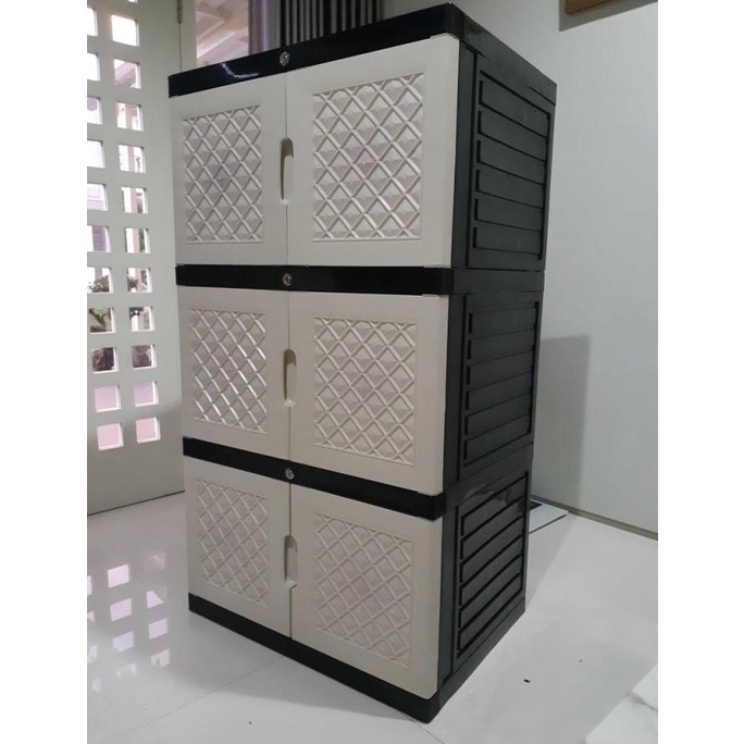 Lemari plastik aquose jumbo susun 3