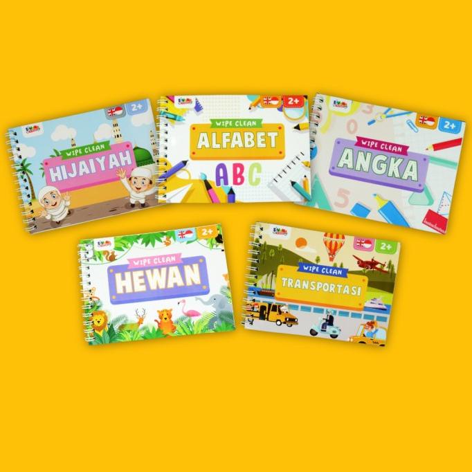 

Paket 5 Seri Buku Anak | Mainan Edukasi Wipe And Clean Activity Book
