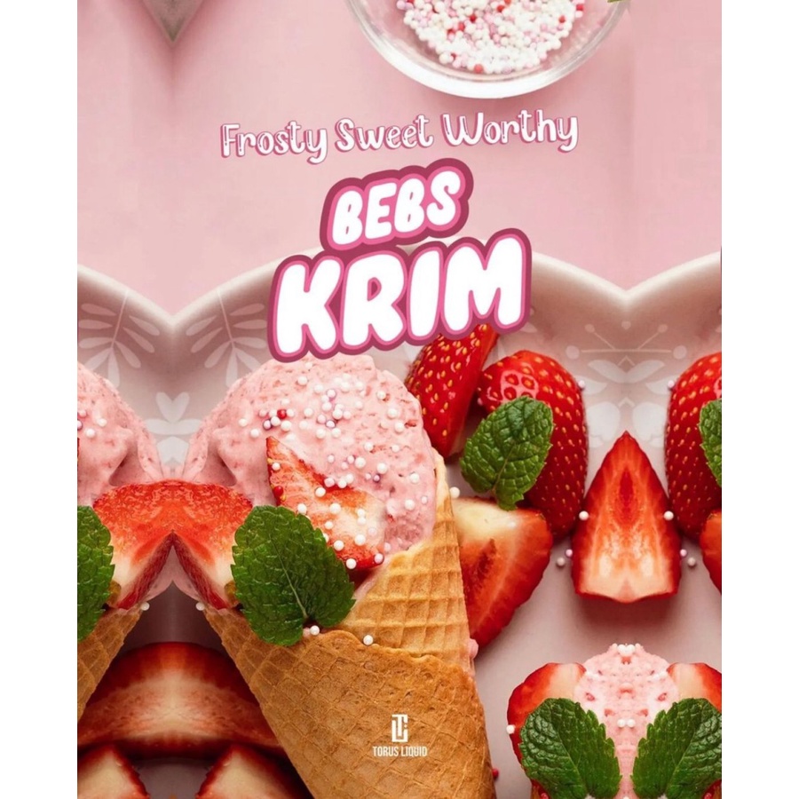 Bebs Krim Berry Wafer Cone Ice Cream 60ML by Babe Cabita x Torus
