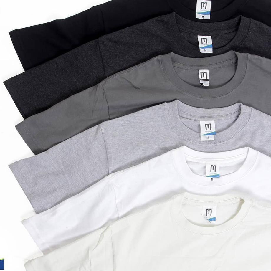 ☂ Kaos polos cotton combad 24s tanpa jahitan samping merk merchons ☃
