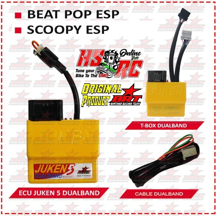 Promo Ecu Racing Brt Juken 5+ Dual Band Beat Pop Esp Scoopy Esp Fi