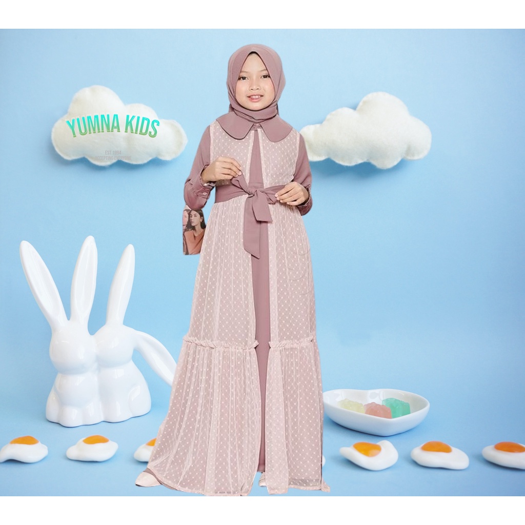 Baju Gamis Anak Tanggung Terbagus Kekinian 2023 Yumna Kids  Gamis Anak Lebaran 2023 Terbaru Perempuan Baju Muslim Anak Cewe Set Outer Umur 10 11 12 Tahun Pakaian Muslimah anak  Bajurancak Fashion Kisd Muslim