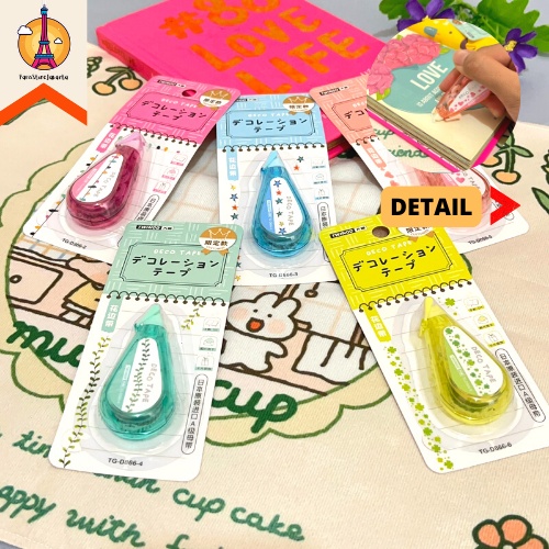 

Correction Tape Deco TG-D886 Model Hiasan Highlighter Lucu Tip X Tipex Kertas Tip Ex Unik Penghapus Fancy Best Gift Stationery For School Alat Tulis Kantor Sekolah Ready Grosir