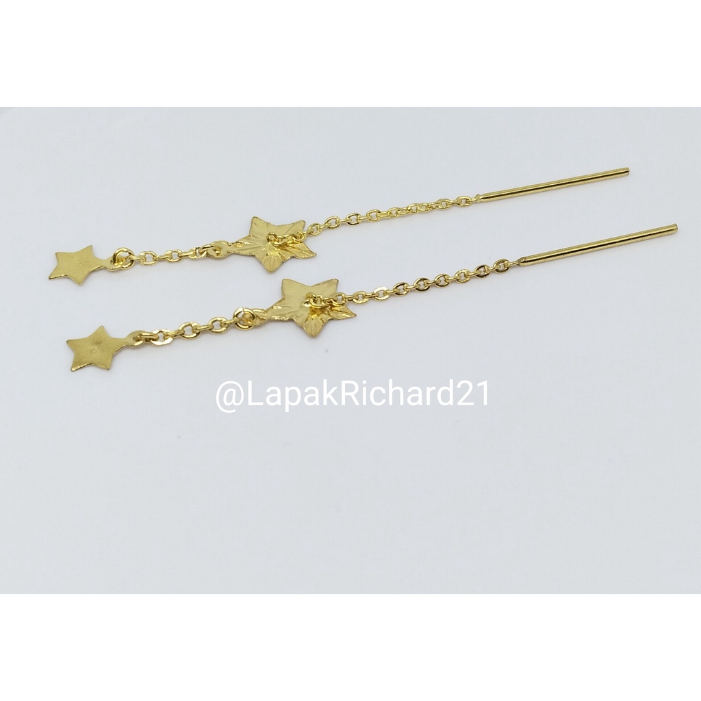 Anting emas muda perhiasan emas muda anting tusuk bintang 1gram