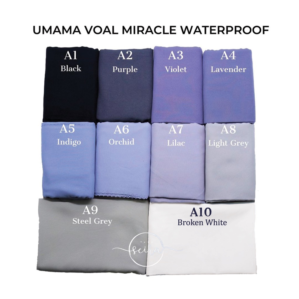 [BISA COD] Umama Hijab Voal Miracle Waterproof LC (Laser Cut)