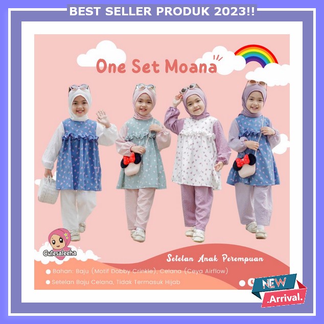 Setelan Anak Perempuan Muslimah Berkualitas Semua Ukuran Usia 4, 5, 6, 7, 8 Tahun Baju Muslim Anak S