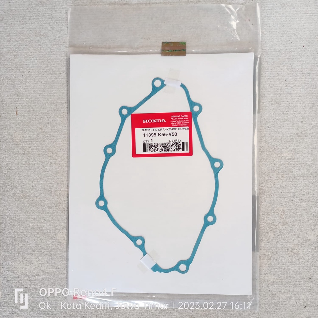 Paking-Gasket Bak-Blok Magnet-Kiri Sonic-Supra-GTR CB-150 CBR-150 Ori