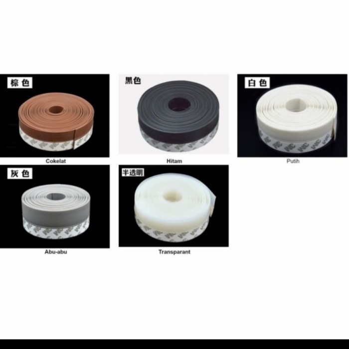 .........] Door seal tape 3m penutup lubang celah bawah pintu anti debu serangga