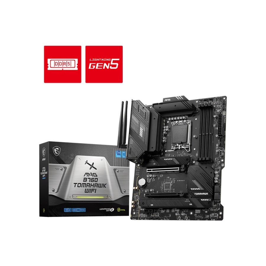 MSI MAG B760 TOMAHAWK WIFI DDR5 (Intel LGA 1700, Gen12, Gen13)