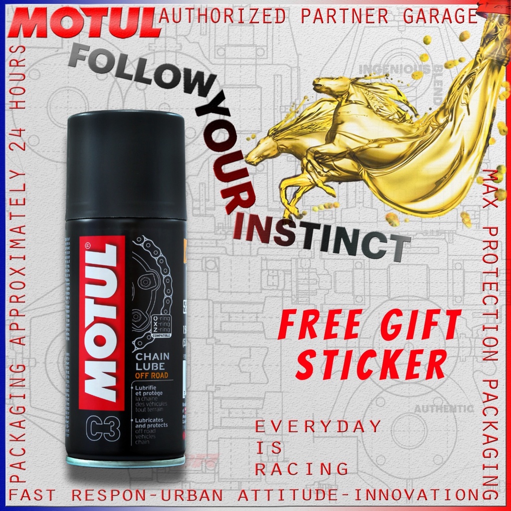 MOTUL C2 &amp; C3 CHAIN LUBE ROAD 150ml  OLI MOTOR IMPORT ORIGINAL