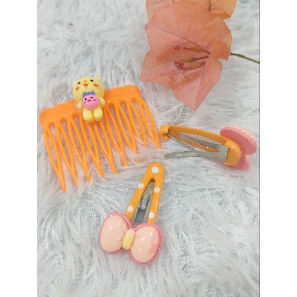 Jepit 2in1 pita sunggar boneka cantik (sepasang)