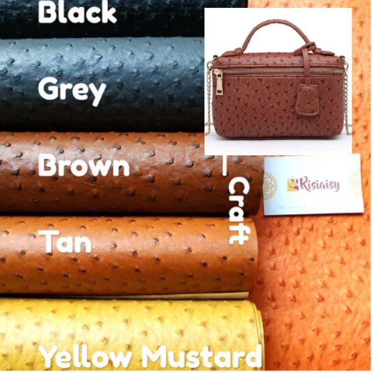 TERBARU Kulit Sintetis Ostrich Etalase 2 | Synthetic Leather Ostrich | Kulsin | Bahan Tas | Bahan Se