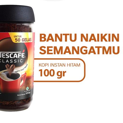 

➶ NESCAFE Classic Kopi Instan Kopi Hitam 100g Jar ❂