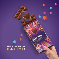 

RK60 Cadbury Dairy Milk 150gr Pop Heart Cokelat