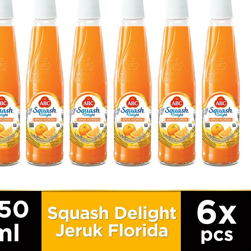 

♪ ABC Sirup Squash Delight Jeruk Florida 460 ml - Multi Pack 6 pcs ✽
