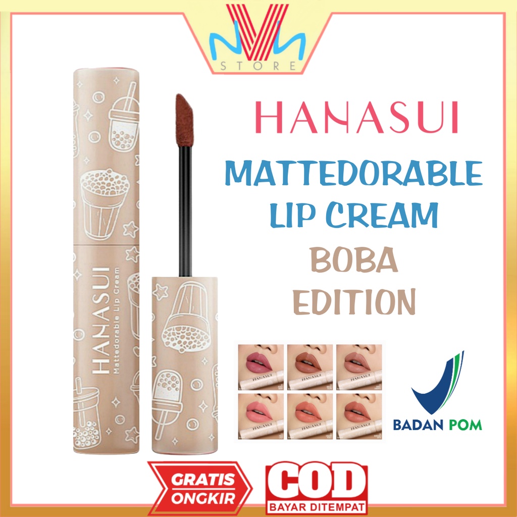 HANASUI MATTEDORABLE LIP CREAM - BOBA MATCHA EDITION - LIP CREAM HANASUI