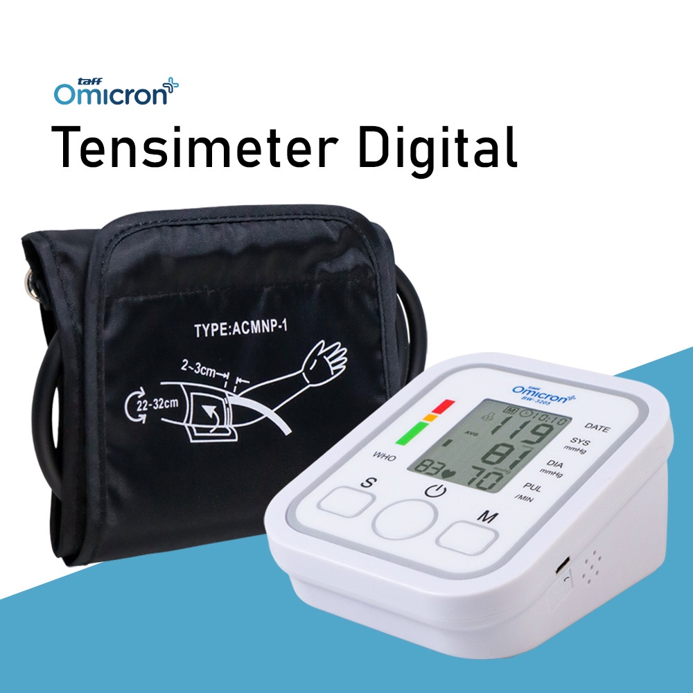 Tensimeter Digital Otomatis Alat Cek Ukur Tekanan Darah Omicron