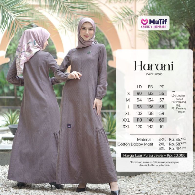 Sarimbit Mutif 2023 Sarimbit Harani Wild Purple Gamis Harani Koko Hamizan Wild Purple