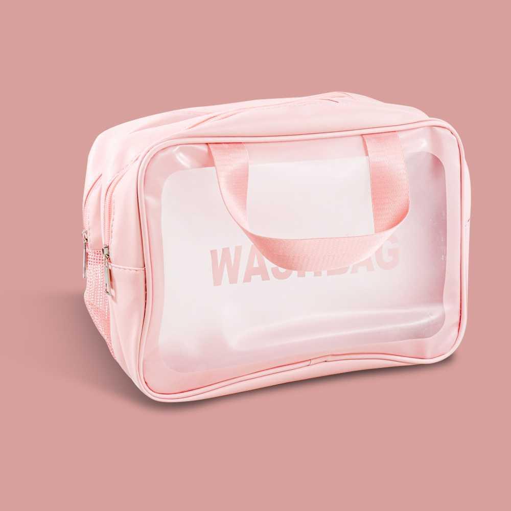 WASHBAG Tas Make Up Kosmetik Travel Cosmetic Bag 31 x 15 x 21 cm - WB1 - Pink