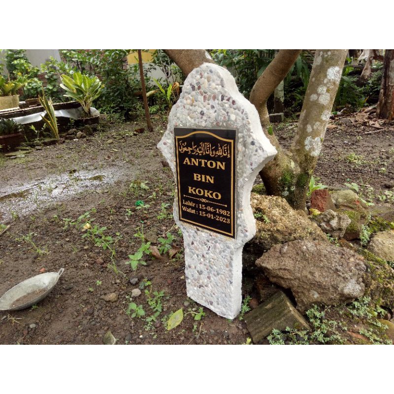 BATU NISAN TANCEP PADUNG TER MURAH GRATIS PACKING KARDUS+KayuTEBAL MAKAM KIJING BALAI GRANIT