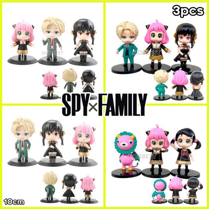 Figure Action Figure Spy X Family Isi 3 Pcs Miniatur Topper Kue Pajangan Anya