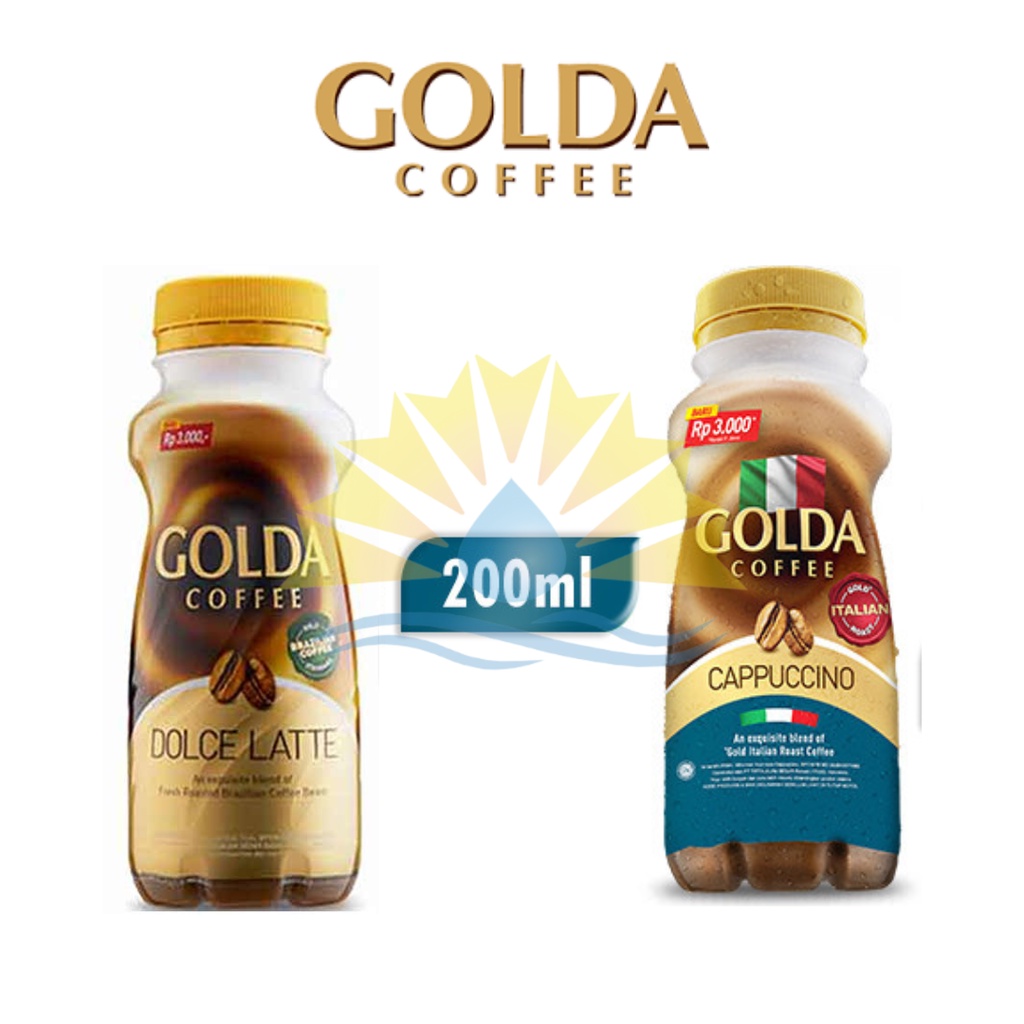 

GOLDA Coffee Dolce Latte/Cappuccino Kopi Siap Minum 200 ml (12 Botol)