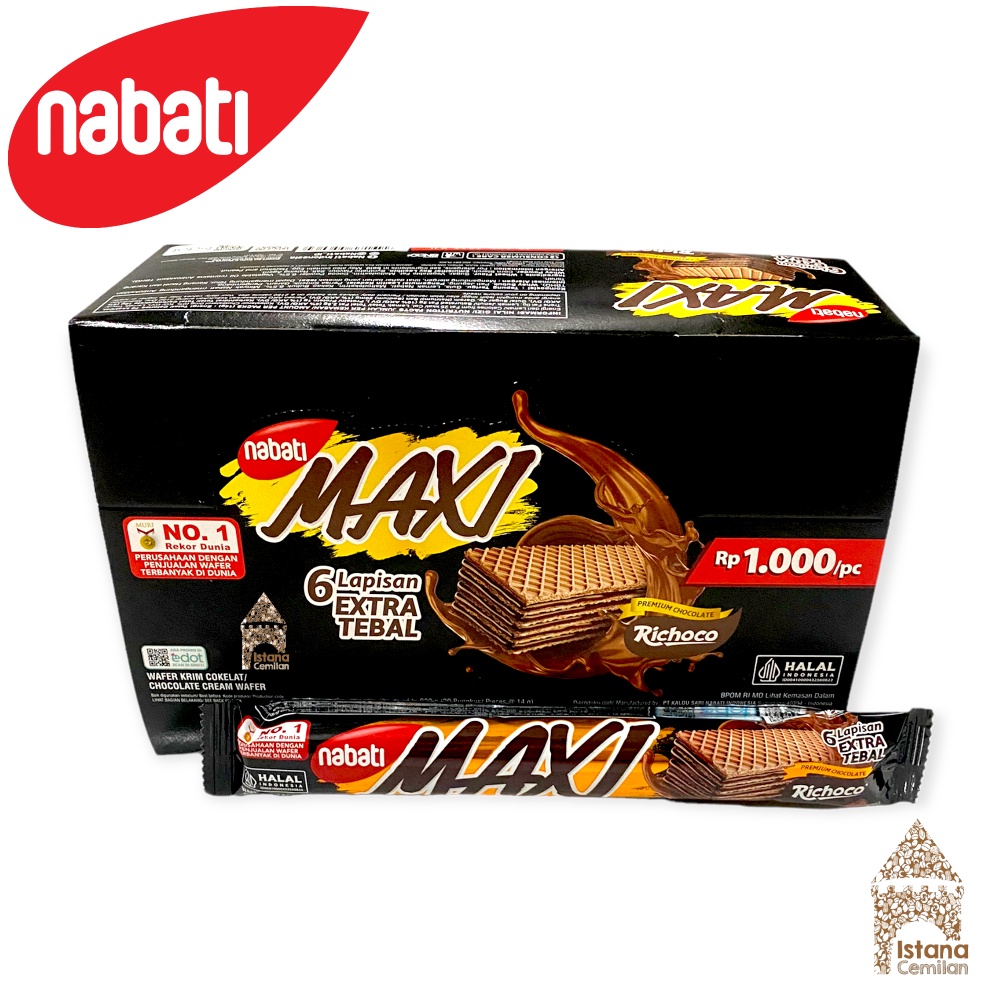 Nabati MAXI Premium Wafer Chocolate Richoco (isi 20 pcs)