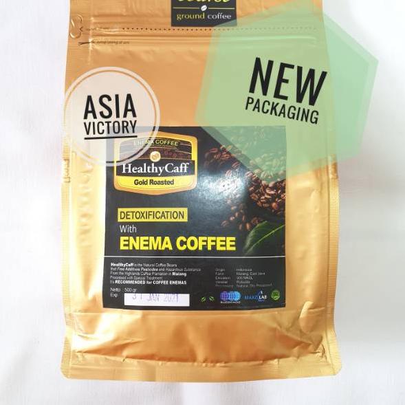 

➴ HealthyCaff 500gr Gold Light Roasted/Healthy Caff Kopi Organik Enema Coffee ✽