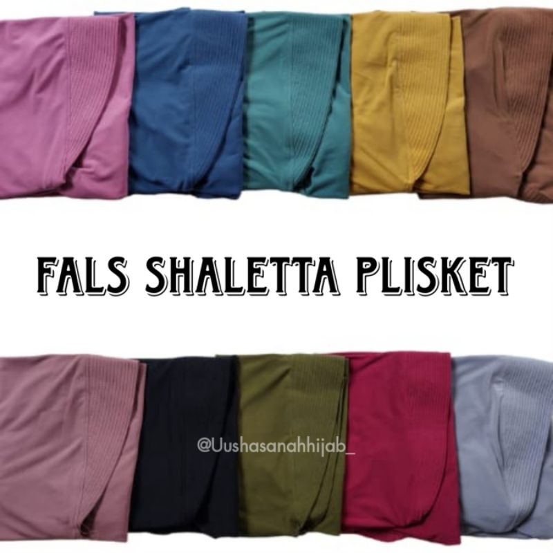 (Ori Fals) SHALETTA PLISKET •jilbab instan•hijab instan jersey starla•kerudung pet rempel plisket