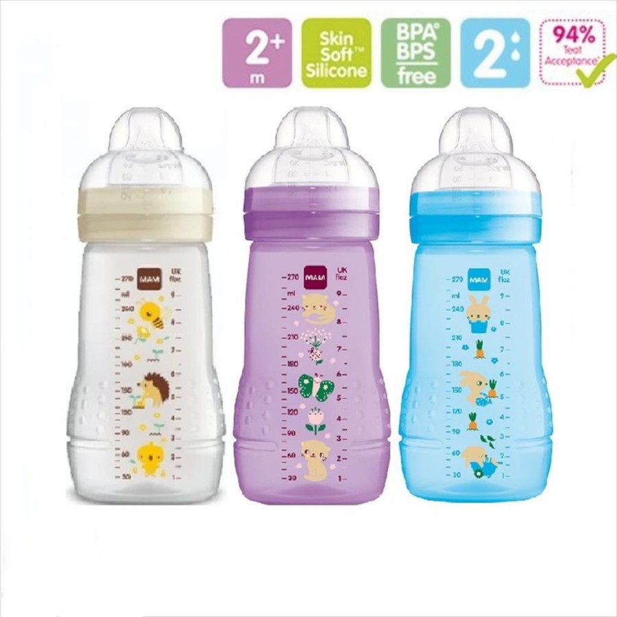 MAM Easy Active 270ml / 330ml Botol Susu Bayi 4m+ Transition Bottle Dot Feeding Nursing