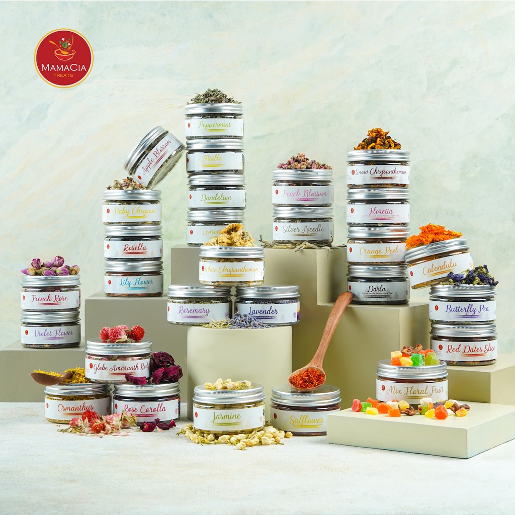 

Mamacia Treats Premium Flower tea in jar Souvenir Teh Bunga Tisane