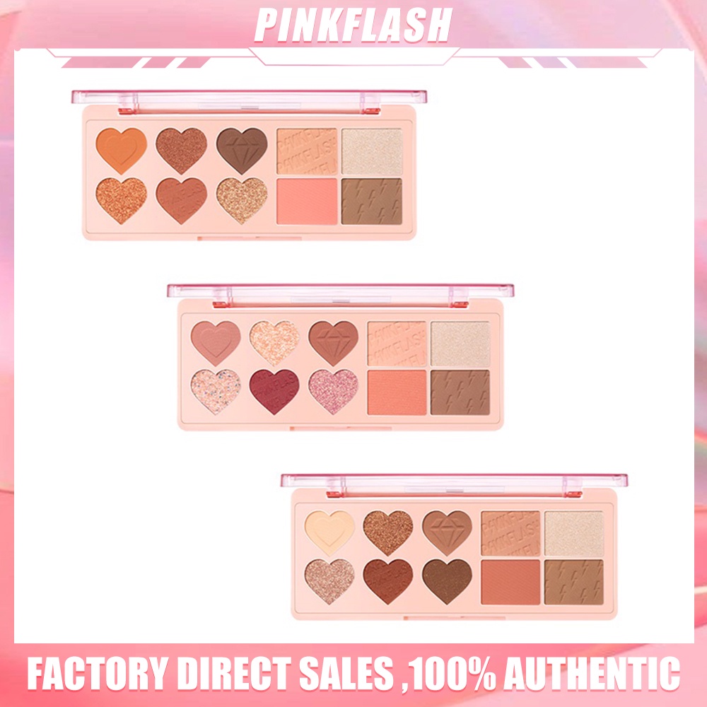 PINKFLASH OhMyLove Make Up Blush On 4 In 1 Multiple Face Eyeshadow Palette &amp; Highlighter &amp; Contour Blusher