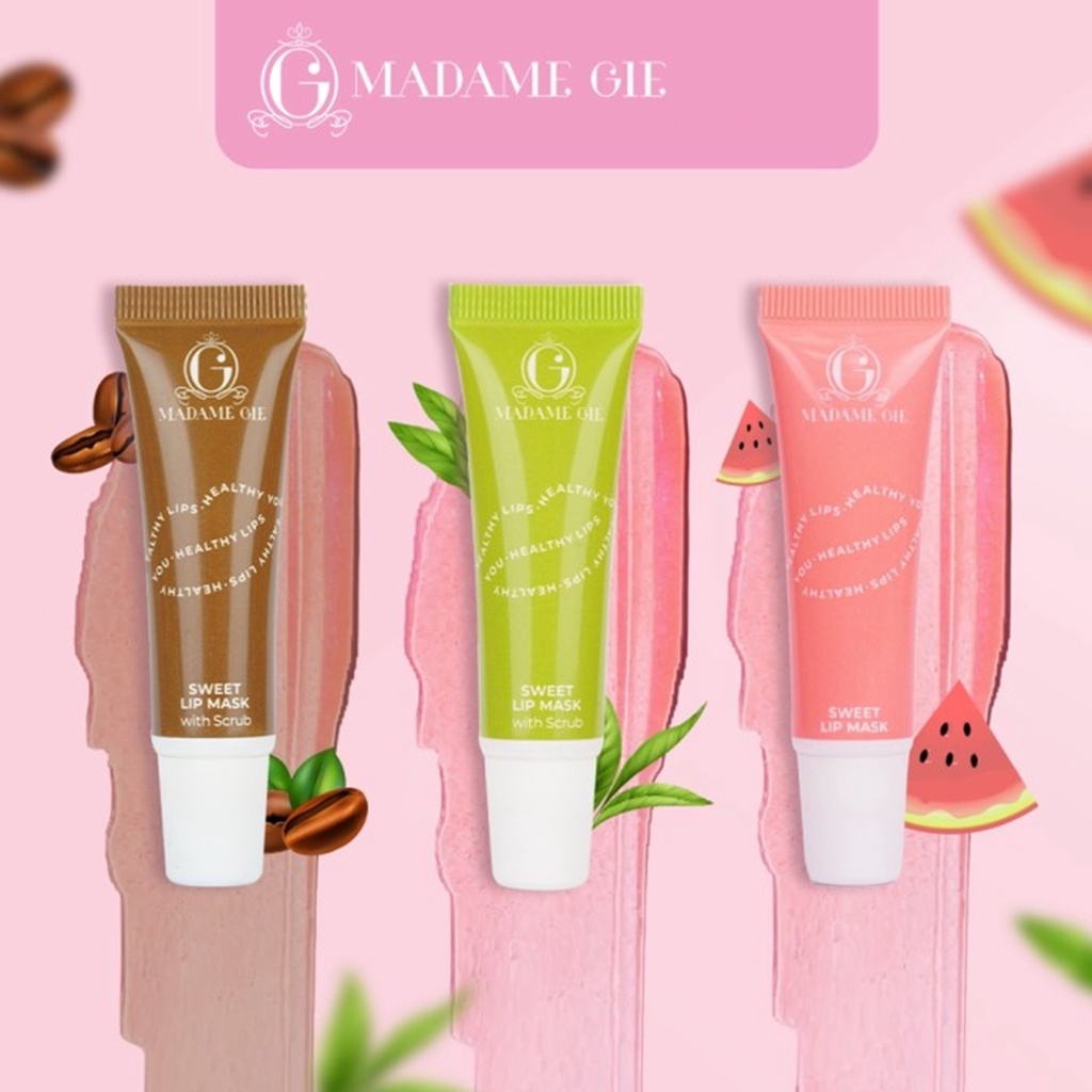 Madame Gie Sweet Lip Mask 10gr - Moisturizer Serum Bibir (Original/ Coffee/ Matcha)