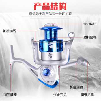 Fishing Reel Pancing Spinning CS4000 8 Ball Bearing 5.2:1 Gear Ratio / Gulungan Pancing Memancing Ikan Aluminium Metal / Rell Rel Ril Riil Rill Gulungan Penggulung Kerek Kerekan Pancing Power Handle Alat Pancing Ikan Gabus Nila Mas Kecil Besar Kuat Murah