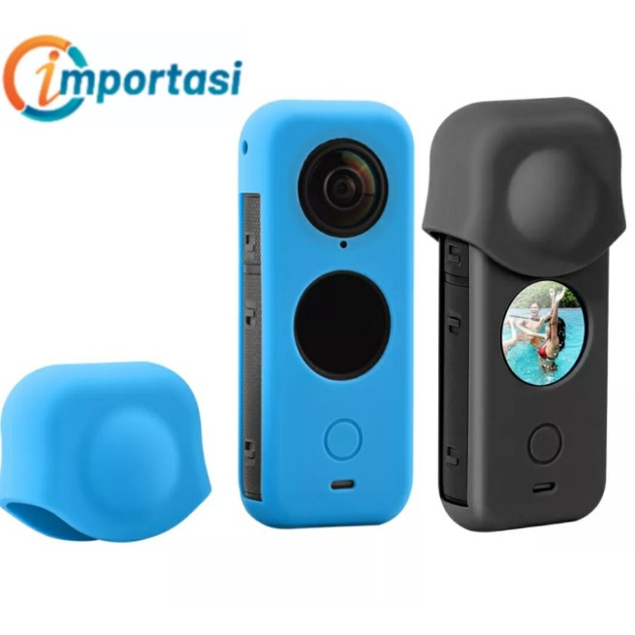 Silicone Case &amp; Lens Cap Cover INSTA360 ONE X2 Protector Casing Karet